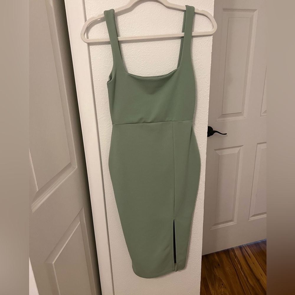 Nasty Gal bridesmaid dress sage green only worn once